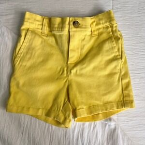 Janie and Jack Twill Shorts Casual Everyday‎ Wear Yellow 12 to 18 Months